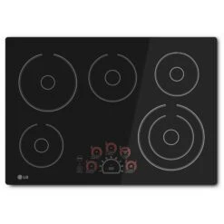 LG 5-Element Electric Cooktop With SmoothTouch Controls - 30-in - Black