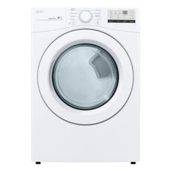LG 7.4-cu. Ft. Reversible Side Swing Door Stackable Electric Dryer (White) ENERGY STAR Certified