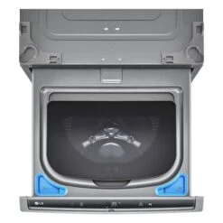 LG 1.1-ft³ Black Stainless Steel 27-in Pedestal Washer