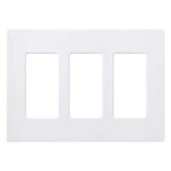 Lutron Claro Wallplate 3 Openings White