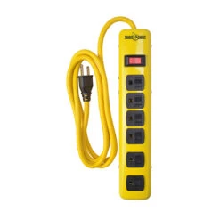 6-Outlet Power Bar With Surge Protection - 6' - Yellow