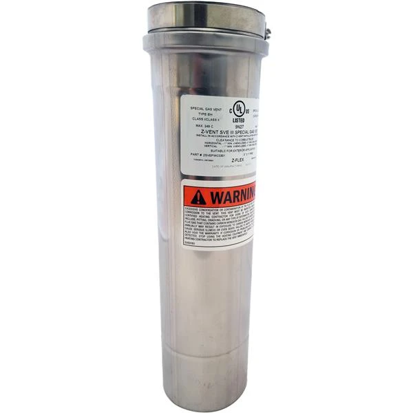 Z-Flex Z-Vent 4-in X 4-ft Stainless Steel Single Wall Pipe