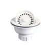 Karran Basket Strainer For Quartz Kitchen Sink - 3.5-in - White