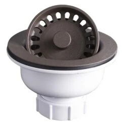 Karran Basket Strainer For Quartz Kitchen Sink - 3.5-in - Brown
