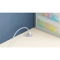 Richelieu 5 V Rounded Recessed USB Charger - White