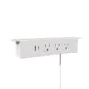 Richelieu 120 V Hanging Power Bar And USB Charging Station - White