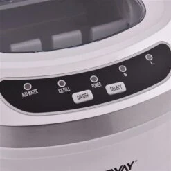 Costway Silver 26.5-lb Flip-Up Door Freestanding Portable Compact Electric Bullet Ice Maker