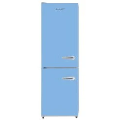 Iio Retro-Mod 11-cu Ft Light Blue Standard-Depth Bottom-Freezer Refrigerator - Energy Star-Certified