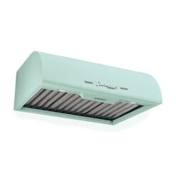 Unique Classic Retro 24-in 500 CFM Ducted Summer Mint Green Undercabinet Range Hood With Charcoal Filter Included