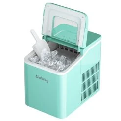 Costway 26-lb Drop-Down Door Portable/Countertop Bullet Ice Maker - Green