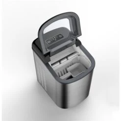 Galanz 26-lb Flip-up Door Countertop Ice Maker - Stainless Steel