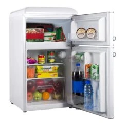 Galanz 3.1-cu Ft Freestanding Mini Top Freezer Refrigerator - White