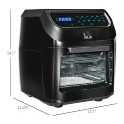 HomCom 8-in-1 1700 W Black Air Fryer