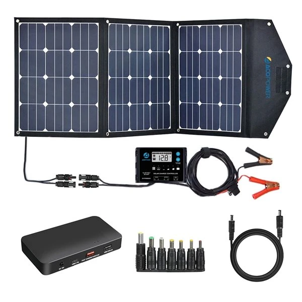 ACOPower 22.05-in X 17.72-in X 2.36-in 120 W Foldable Solar Panel Kit With Charge Controller