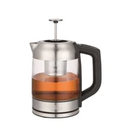 Salton Stainless Steel And Glass 1.7-L Cordless Digital Electric Kettle