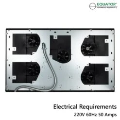 Equator Advanced Appliances BIC 365 36-in 5 Elements Black Induction Cooktop Downdraft Exhaust