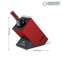 Equator Advanced Appliances 1-Bottle Capacity Red Portable Wine Chiller