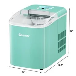 Costway 26-lb Flip-up Door Freestanding Bullet Ice Maker In Green