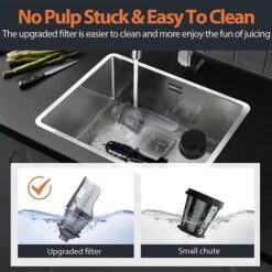 Aeitto Cold Press Masticating Juicer - Silver