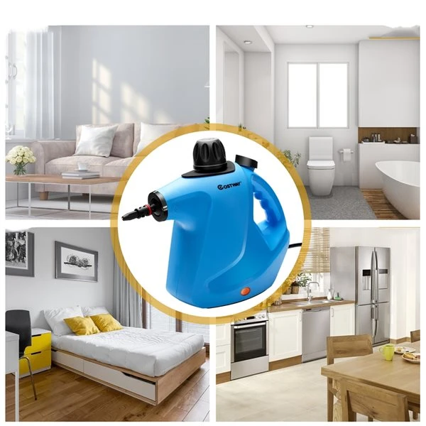 Costway 1-Speed 1050 W Multipurpose Steam Cleaner In Blue - Image 5