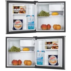 Koolatron Stainless Steel 1.6-cu.ft. (44 L) Compact Fridge With Freezer
