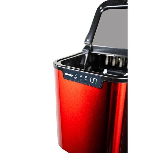 Danby 25-lb Flip-Up Door Countertop Ice Maker (Red) - Image 3