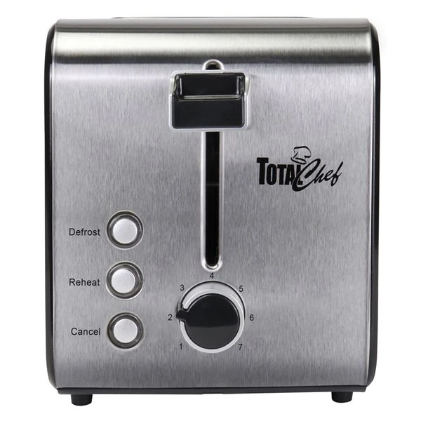 Total Chef 2-Slice Stainless Steel Toaster With Defrost And Reheat - Image 2