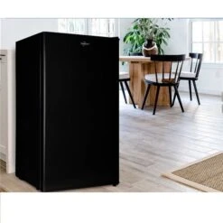 Koolatron Compact Fridge With Freezer, 3.2 Cu Ft, Black