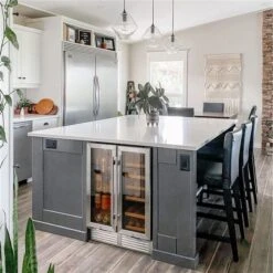 Koolatron 24-in Built-In Dual Zone Wine And Beverage Fridge With Lock