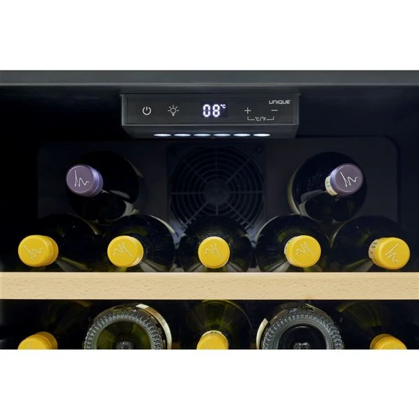Unique Classic Retro 28-Bottle Single Zone Retro Wine Cooler - White - Image 4
