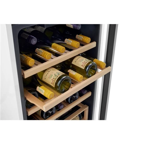 Unique Classic Retro 28-Bottle Single Zone Retro Wine Cooler - White - Image 3