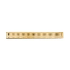 ToWo Luxury Drains 24-in L Slotted Rectangle Stainless Steel Linear Shower Drain - Brushed Gold