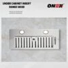 Onex 20-in 600 CFM Stainless Steel Under Cabinet Range Hood