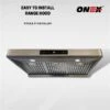 Onex 36-in 900 CFM Black Stainless Steel Under Cabinet Range Hood