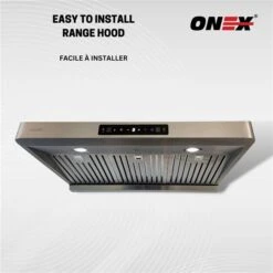 Onex 36-in 900 CFM Black Stainless Steel Under Cabinet Range Hood
