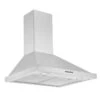 Ancona 24-in 280 CFM Stainless Steel Convertible Wall Mount Pyramid Range Hood With Charcoal Filter Included