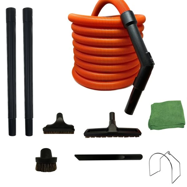 VPCÂ Central Vacuum Garage Accessory Kit - Cleaning Kit And MicroFiber Cloth - 50-ft