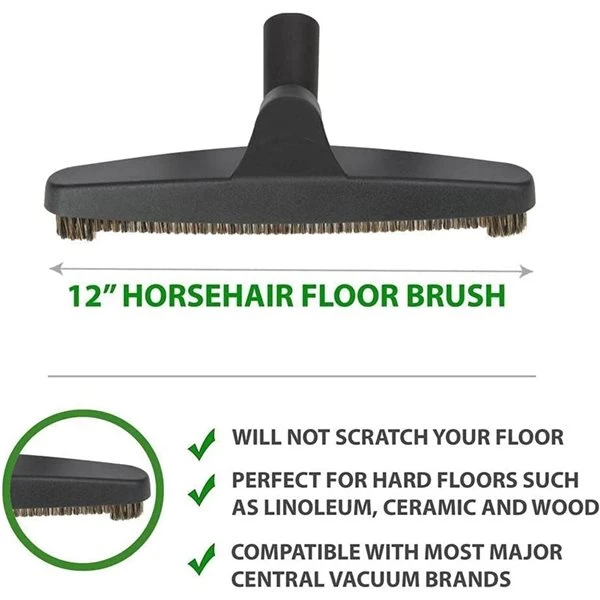 VPC Central Vacuum Stainless Steel Telescopic Wand Set And Cleaning Kit - Black - Image 2