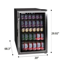 Frigidaire 4.4-ft³ Stainless Steel Beverage Cooler, 126 Cans