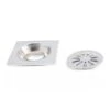 DROP Bath And Kitchen Flower Series 3.9-in Shower Floor Drain In Chrome Metal