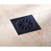 DROP Bath And Kitchen Flower Series 3,9-in Shower Floor Drain In Black Metal