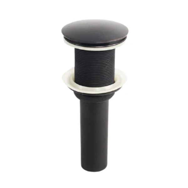 Drop Bath And Kitchen Gloss Black Brass Bath Sink Drain Without Overflow - Image 2