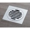 DROP Bath And Kitchen Striped Series 3.9-in Shower Floor Drain In Chrome Metal