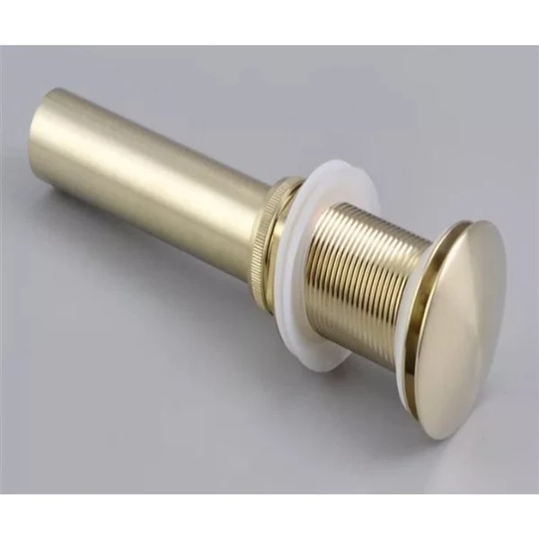Drop Bath And Kitchen Gold Brass Bath Sink Drain Without Overflow - Image 3