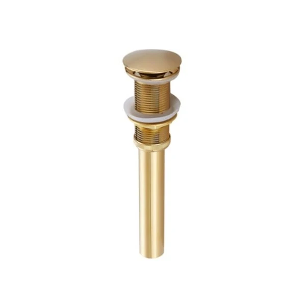 Drop Bath And Kitchen Gold Brass Bath Sink Drain Without Overflow - Image 2