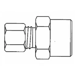 Plumbing N Parts 0.625-in W Brass Compression Female Adapter, Pack Of 10