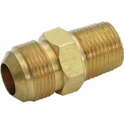 Plumbing N Parts 1 1/4-in X 1/4-in Brass Threaded Flare Male Adapter Fitting, Pack Of 10
