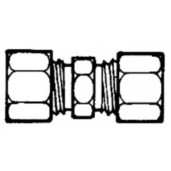 Plumbing N Parts 0.25 W X 0.375-in Brass Compression Union, Pack Of 10