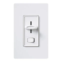 Lutron Skylark Single Pole Sliding Dimmer - White Plastic - 600-watt - 120-volt