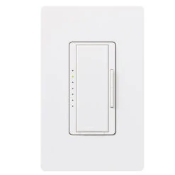 Lutron Maestro Single Pole LED Light Dimmer - White - 120-Volt - 150-Watt